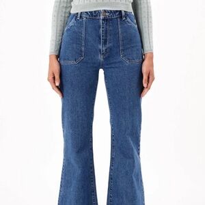 Free People ROLLA'S East Coast Flare Breaker High Rise Medium Wash Jeans NWT